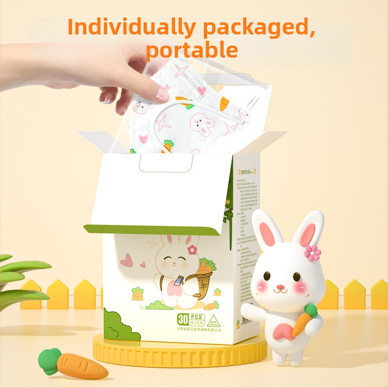 Detská medicínska chirurgická maska, 3D dizajn, materiál: netkaná textília + meltblown, jednorazová, balenie 30 ks, karikatúrny štýl