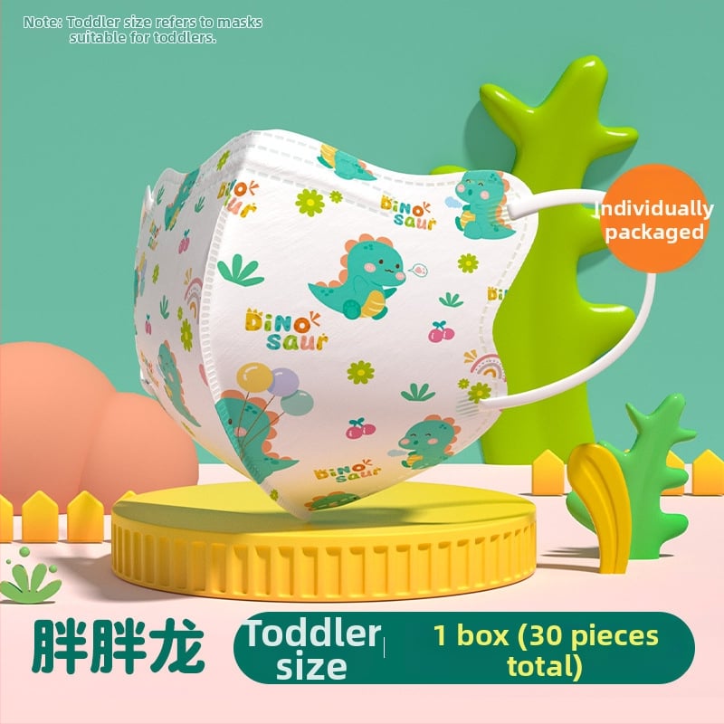 Bērnu medicīniskā ķirurģiskā maska, 3D dizains, materiāls: neausts audums + meltblown, vienreizējai lietošanai, iepakojums 30 gab., karikatūru stils