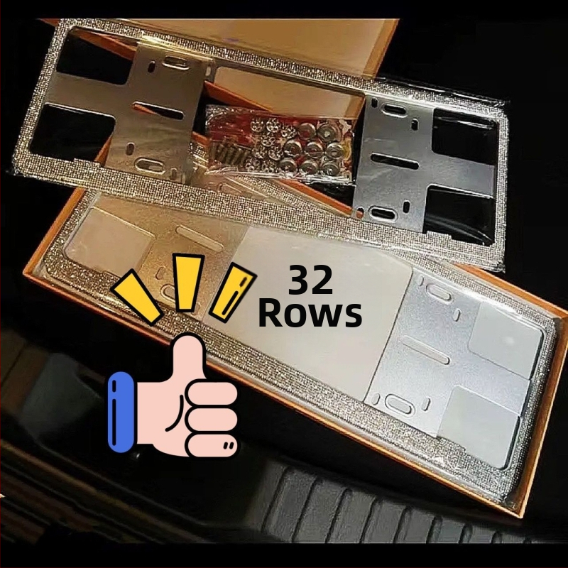 Automašīnas reģistrācijas numura rāmītis ar dimantiem no nerūsējoša tērauda – Preces kods 46210306z5681h