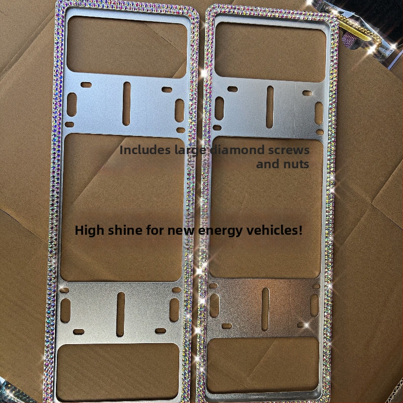 Automašīnas reģistrācijas numura rāmītis ar dimantiem no nerūsējoša tērauda – Preces kods 46210306z5681h