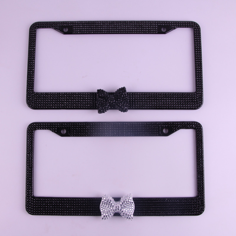 Nerūsējošā tērauda numura zīmju rāmis ar akrila ar dimantiem klātu akcentu, atbilst ASV standartiem, pielāgojams - Meifan craftsmanship