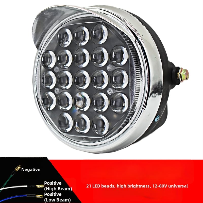 Elektriline kolmerattaline eesmine tuli – väga ere LED-lamp, ees, ühilduv 12V/48V/60V