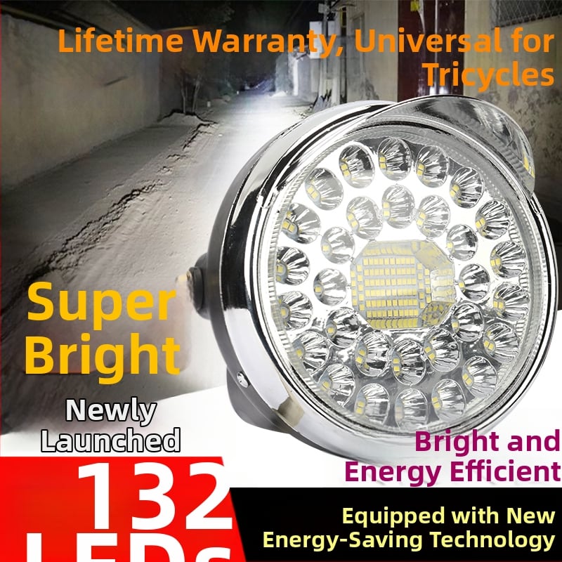 Elektriline kolmerattaline eesmine tuli – väga ere LED-lamp, ees, ühilduv 12V/48V/60V