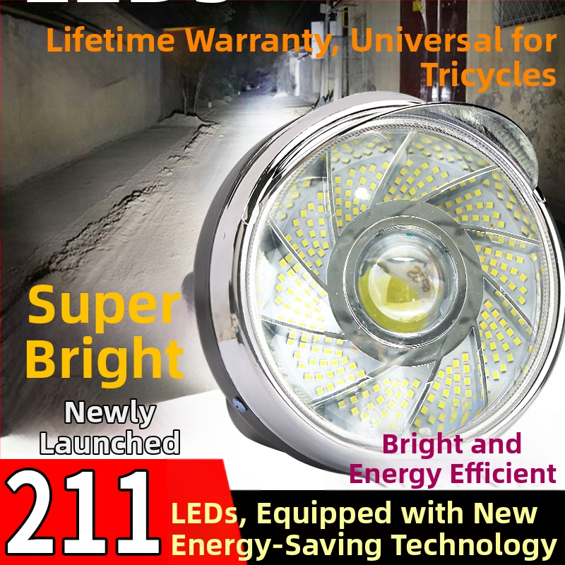 Elektriline kolmerattaline eesmine tuli – väga ere LED-lamp, ees, ühilduv 12V/48V/60V