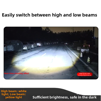 LED priekinis žibintas elektriniam transporto priemonei su išoriniu lęšiu, 22W, 2500lm, 12-80V, aviacinio aliuminio korpusas