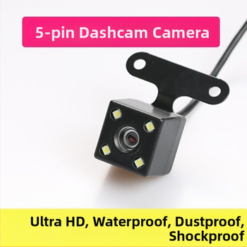 Универсална 5-пиновa задна камера за автомобилен видеорегистратор — HD нощно виждане, водоустойчива