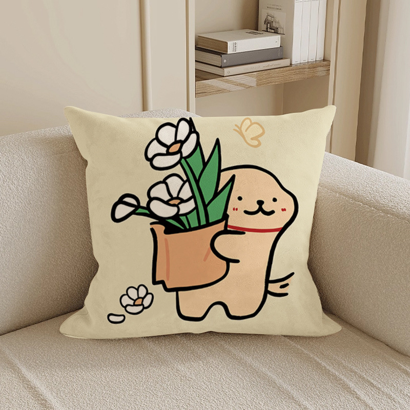 Jastučnica s umetkom, plišasti materijal, crtani stil, punilo PP pamuk, prilagodljivo