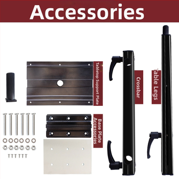 RV pasukamosi iškeliami stalo kojų rinkiniai, išimamas laikiklis saugyklai ir valgomojo stalo laikiklis kemperiui, transporto priemonės modifikavimo priedas (be pritaikymo)