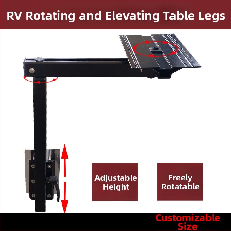 RV pasukamosi iškeliami stalo kojų rinkiniai, išimamas laikiklis saugyklai ir valgomojo stalo laikiklis kemperiui, transporto priemonės modifikavimo priedas (be pritaikymo)
