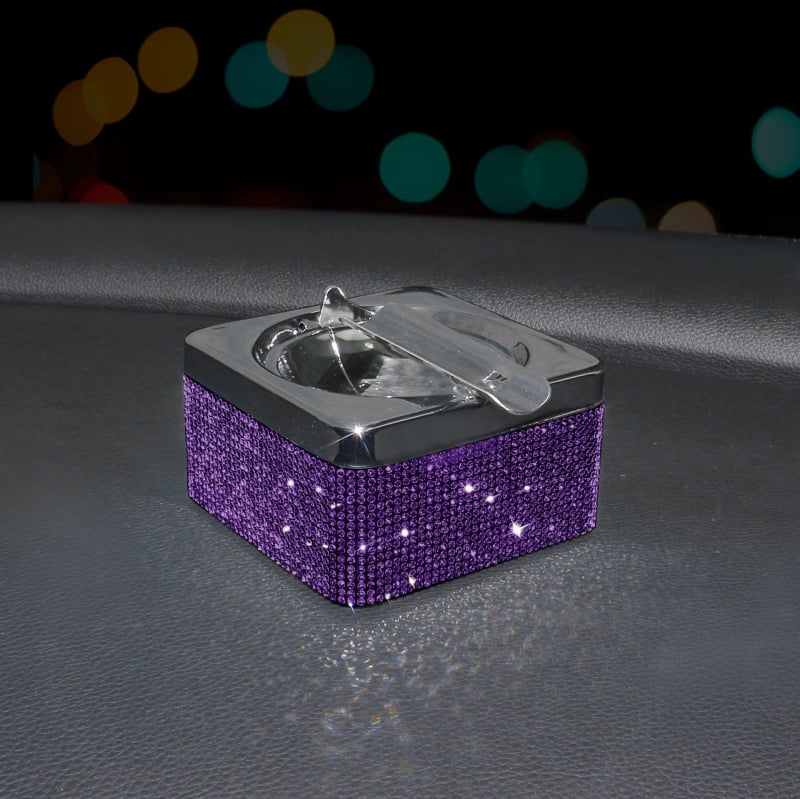 Europos stiliaus prabangus pelenų indelis su deimantų kristalais (Prekės ženklas: Ruijie; Medžiaga: Metalas; Modelis: B000086; Kilmė: Guangzhou)