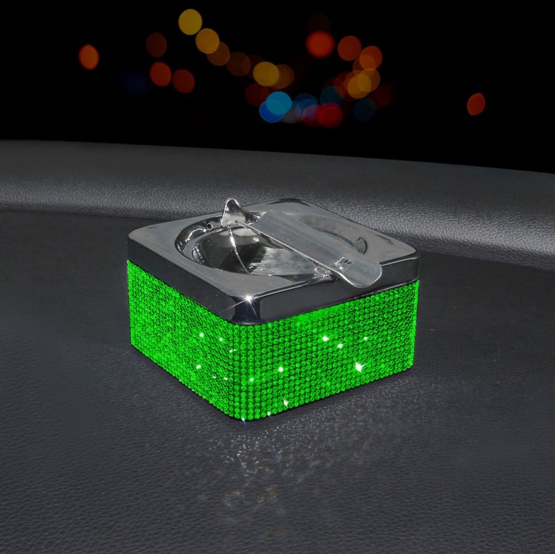 Europos stiliaus prabangus pelenų indelis su deimantų kristalais (Prekės ženklas: Ruijie; Medžiaga: Metalas; Modelis: B000086; Kilmė: Guangzhou)