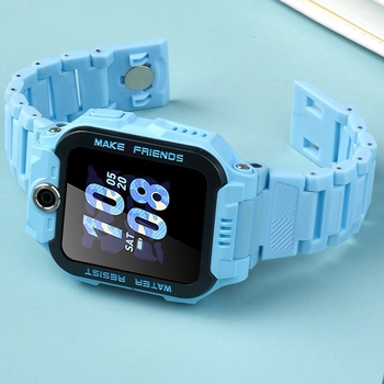 Brățară magnetică cu lanț pentru ceasuri inteligente pentru copii Little Genius, compatibilă cu D3/D2/Z6Pro/Z7/Z8/Z9/Z11, interfață 15 mm, material plastic, greutate 30 g.