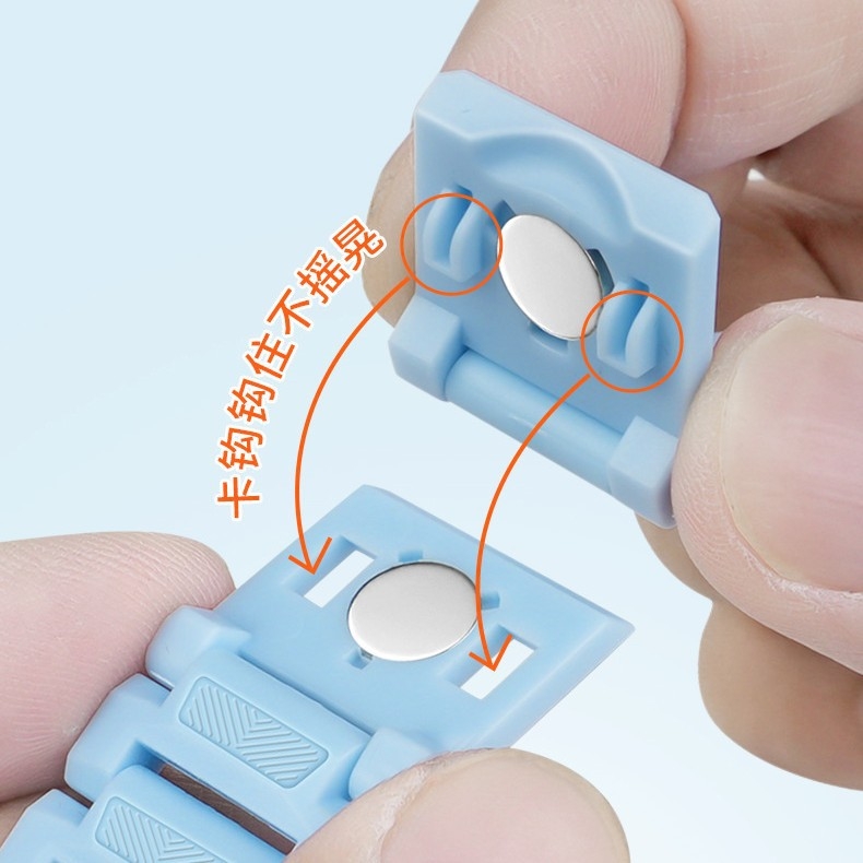 Brățară magnetică cu lanț pentru ceasuri inteligente pentru copii Little Genius, compatibilă cu D3/D2/Z6Pro/Z7/Z8/Z9/Z11, interfață 15 mm, material plastic, greutate 30 g.