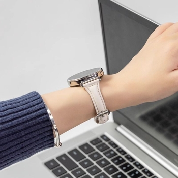 Brățară din piele naturală pentru ceas cu eliberare rapidă și cataramă cu pin pentru Huawei GT4/GT5, lățimi 18/20/22 mm