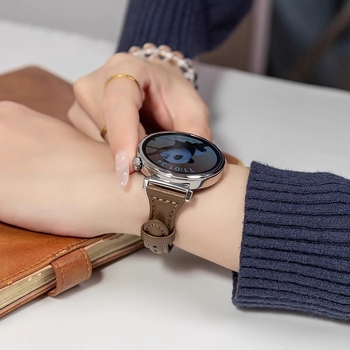 Brățară din piele naturală pentru ceas cu eliberare rapidă și cataramă cu pin pentru Huawei GT4/GT5, lățimi 18/20/22 mm