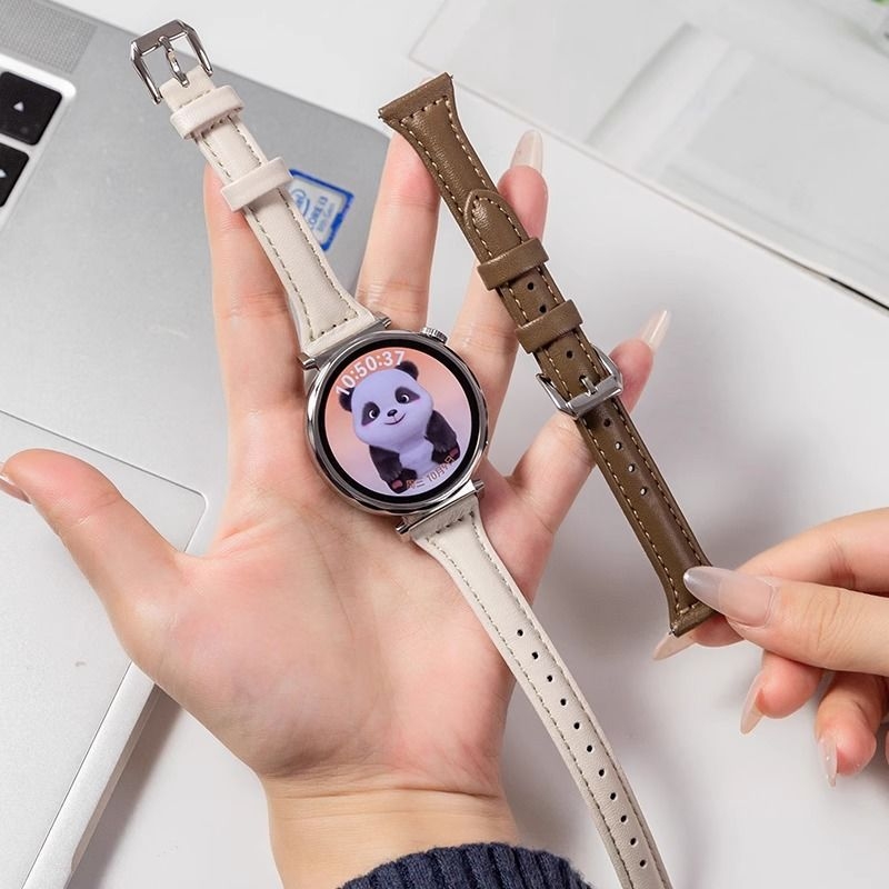 Brățară din piele naturală pentru ceas cu eliberare rapidă și cataramă cu pin pentru Huawei GT4/GT5, lățimi 18/20/22 mm