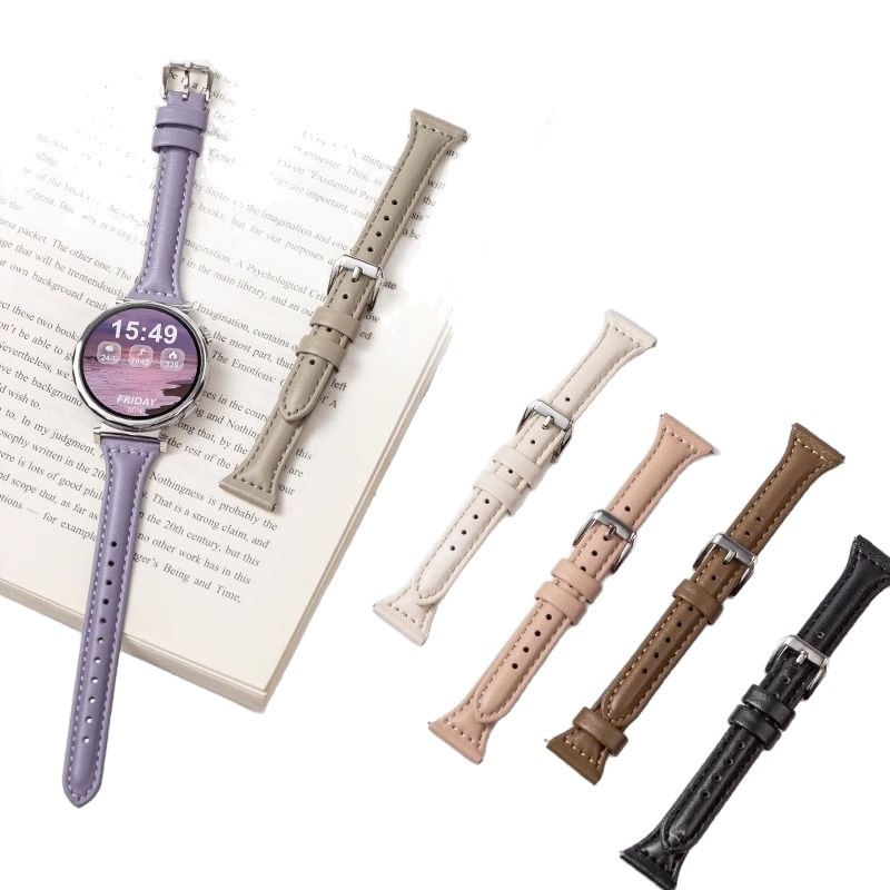 Brățară din piele naturală pentru ceas cu eliberare rapidă și cataramă cu pin pentru Huawei GT4/GT5, lățimi 18/20/22 mm