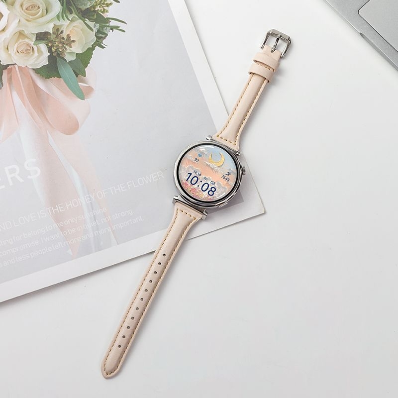 Brățară din piele naturală pentru ceas cu eliberare rapidă și cataramă cu pin pentru Huawei GT4/GT5, lățimi 18/20/22 mm