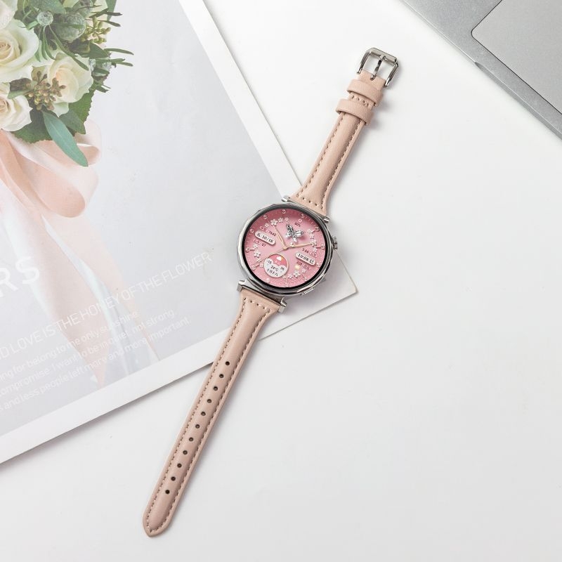 Brățară din piele naturală pentru ceas cu eliberare rapidă și cataramă cu pin pentru Huawei GT4/GT5, lățimi 18/20/22 mm