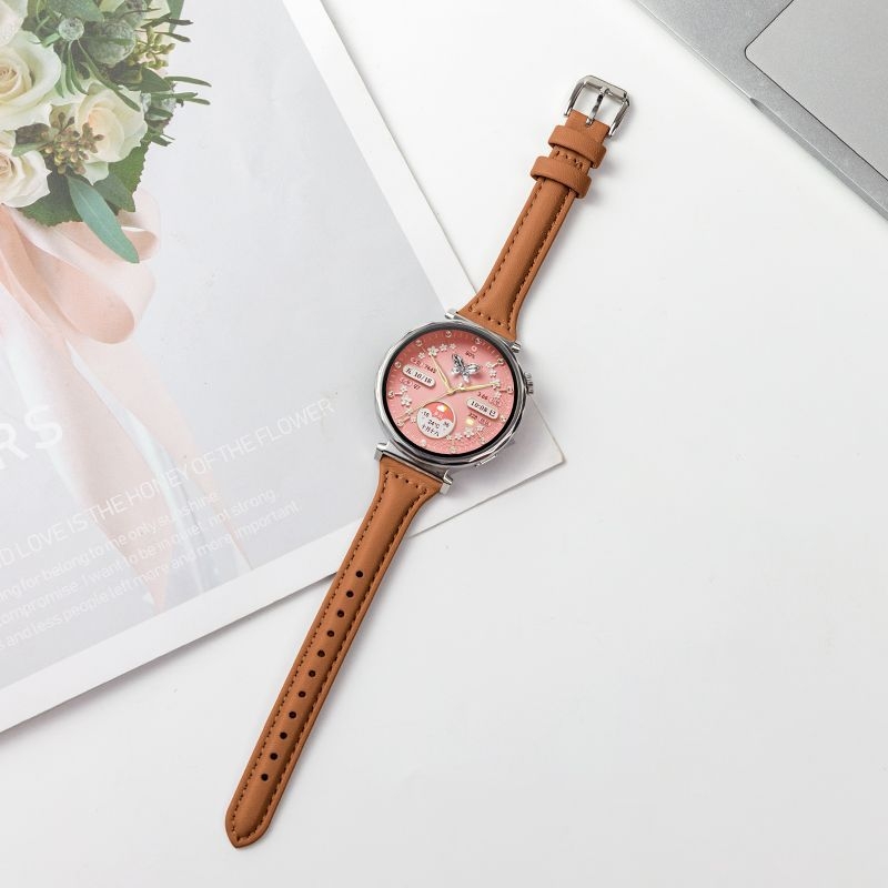 Brățară din piele naturală pentru ceas cu eliberare rapidă și cataramă cu pin pentru Huawei GT4/GT5, lățimi 18/20/22 mm