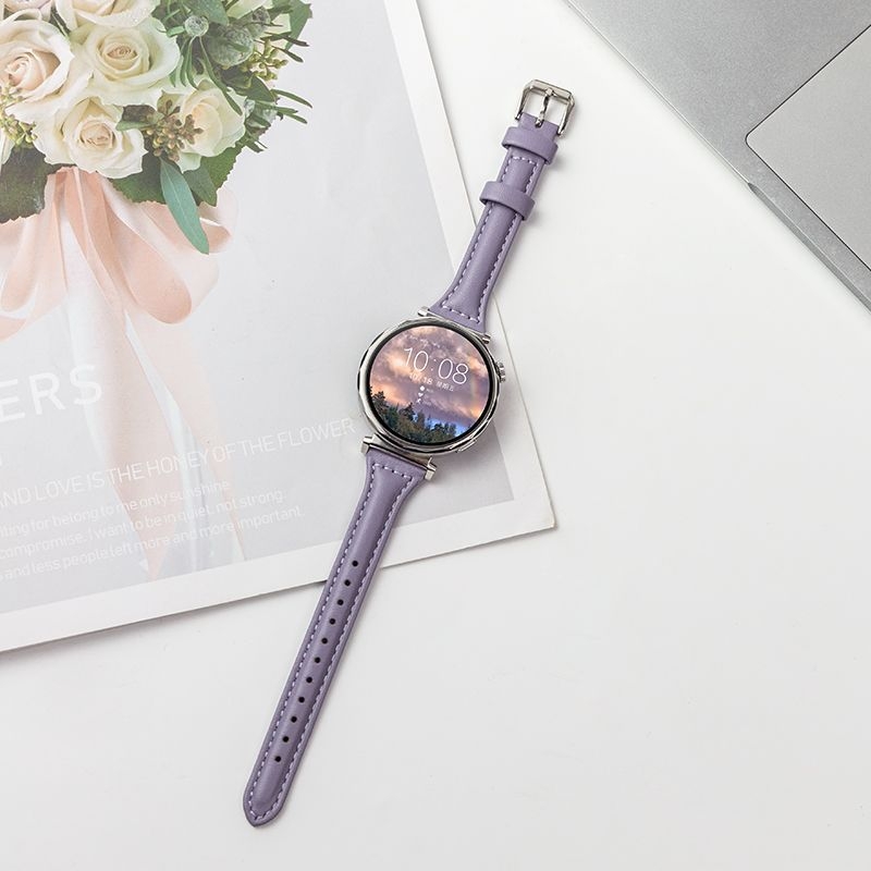 Brățară din piele naturală pentru ceas cu eliberare rapidă și cataramă cu pin pentru Huawei GT4/GT5, lățimi 18/20/22 mm