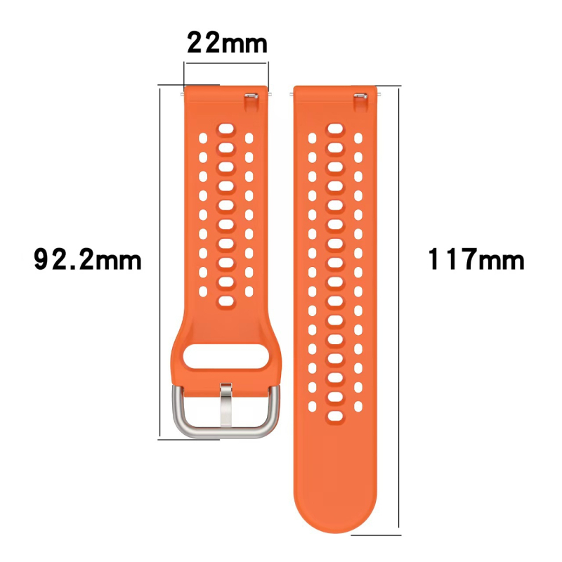 Silikonska narukvica za sat – sportski stil, 22 mm sučelje, kopča s iglom, kompatibilno s modelom 38917140615