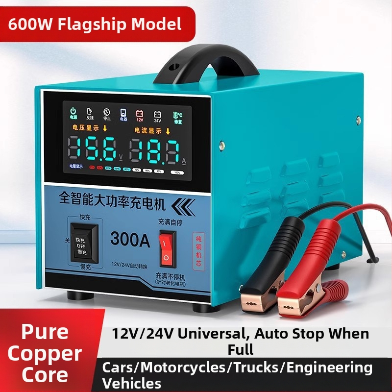 Automobilio akumuliatoriaus įkroviklis 12/24V, išmanusis, didelė galia, universalus įkroviklis