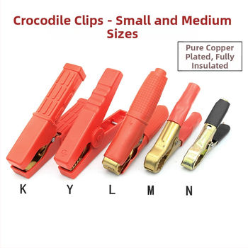 Pawe akumulatora klipsa, krokodila klipsa, tīrs varš, modelis N/M/L/Y/K