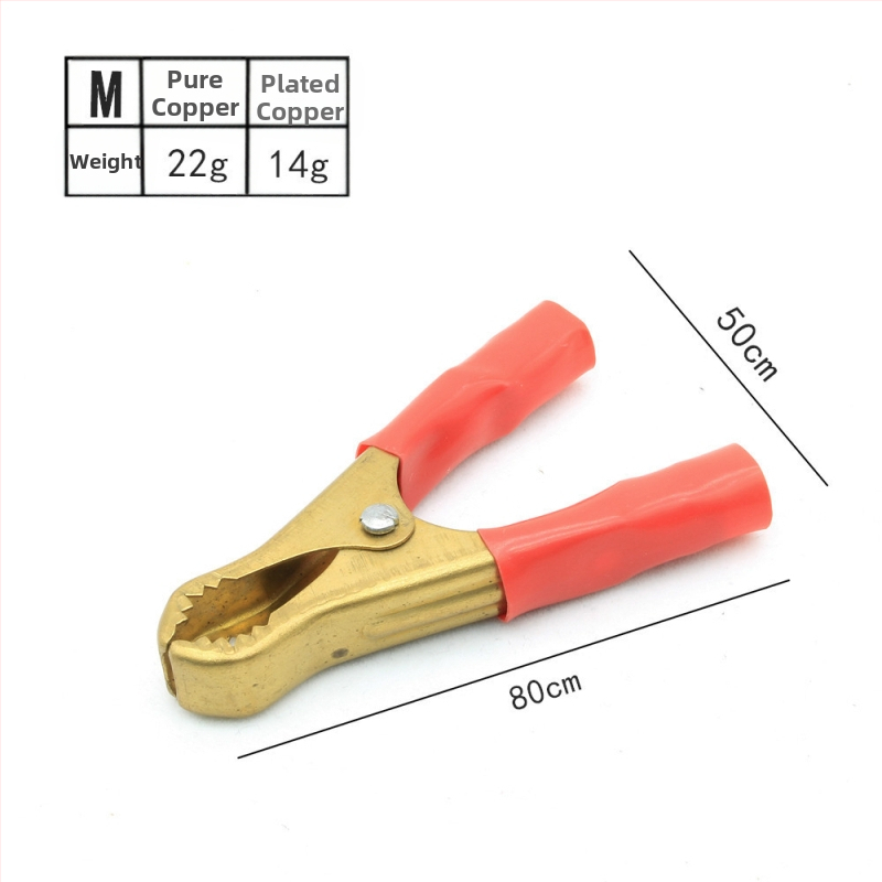 Pawe akumulatora klipsa, krokodila klipsa, tīrs varš, modelis N/M/L/Y/K