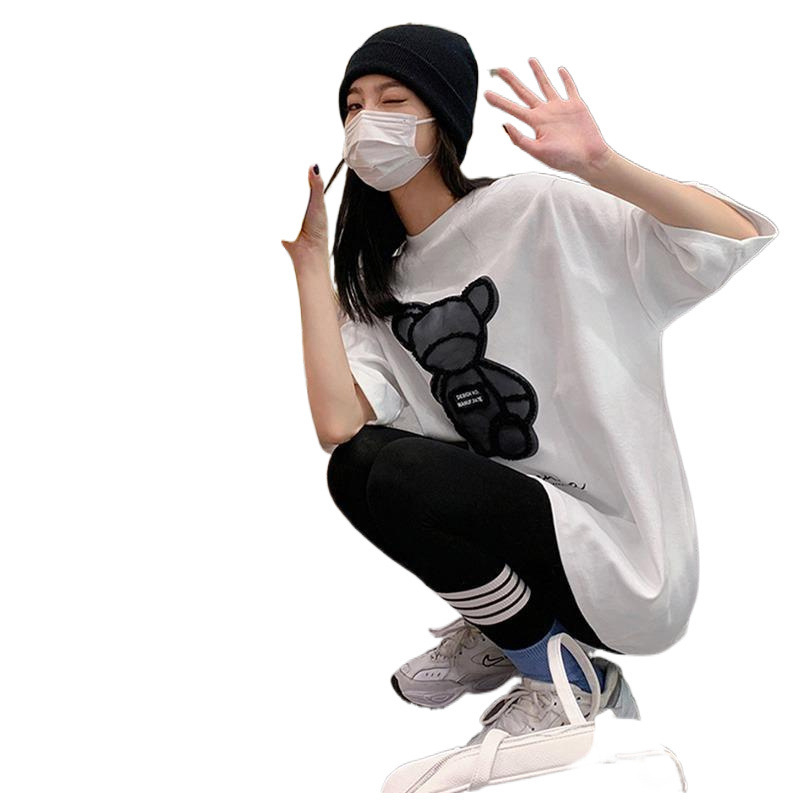 Κουστούμι εγκυμοσύνης για καλοκαίρι με παντελόνια, μανίκια 3/4, μανίκια σε σχήμα πετάλου, cropped παντελόνια, street-style σχεδίαση, βασικό ύφασμα 90-95%