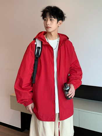 Vasaras jaka ar kapuci, korejiešu stilā, UPF50+ saules aizsardzība, 40D neilons, brīvs griezums