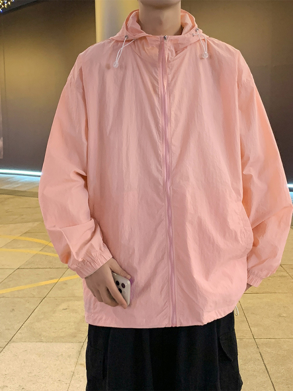 Vasaras jaka ar kapuci, korejiešu stilā, UPF50+ saules aizsardzība, 40D neilons, brīvs griezums