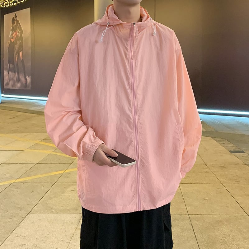 Vasaras jaka ar kapuci, korejiešu stilā, UPF50+ saules aizsardzība, 40D neilons, brīvs griezums