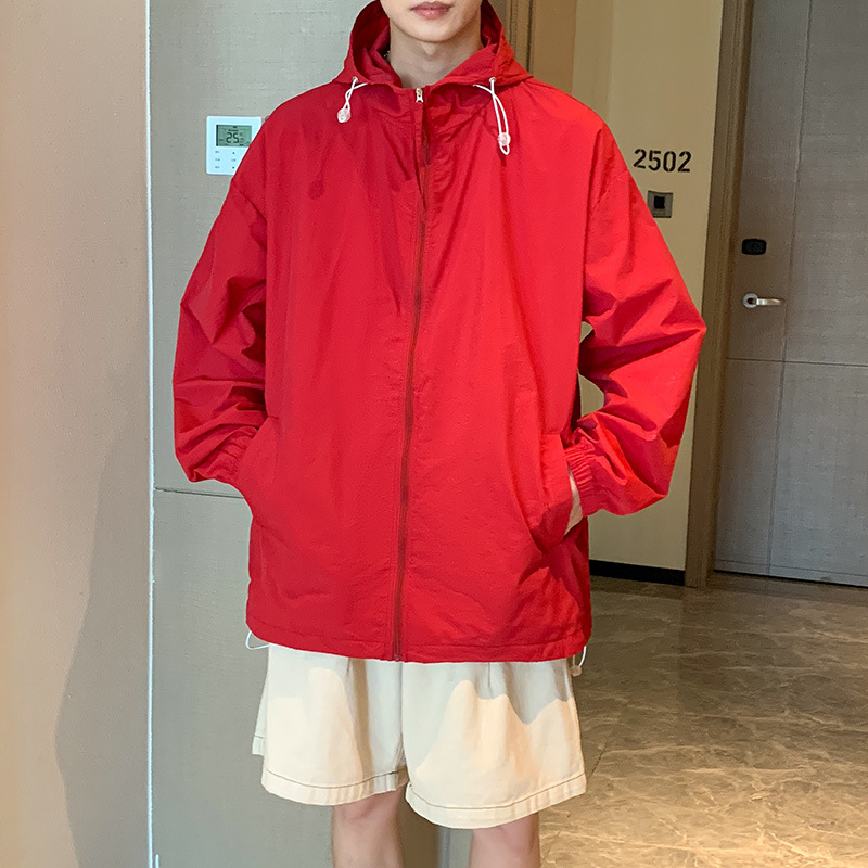 Vasaras jaka ar kapuci, korejiešu stilā, UPF50+ saules aizsardzība, 40D neilons, brīvs griezums
