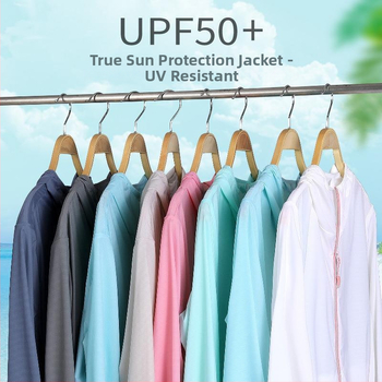 Vīriešu vieglā UV aizsardzības jaka vasarai — elpojoša, ātri žūst, ar kapuci, Ice Silk audums, modelis WZZS-8567