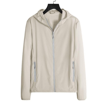 Vīriešu vieglā UV aizsardzības jaka vasarai — elpojoša, ātri žūst, ar kapuci, Ice Silk audums, modelis WZZS-8567