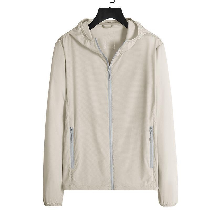Vīriešu vieglā UV aizsardzības jaka vasarai — elpojoša, ātri žūst, ar kapuci, Ice Silk audums, modelis WZZS-8567