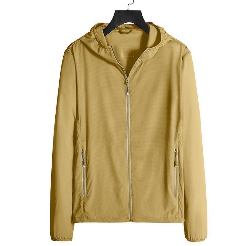 Vīriešu vieglā UV aizsardzības jaka vasarai — elpojoša, ātri žūst, ar kapuci, Ice Silk audums, modelis WZZS-8567