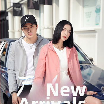 Unisex āra saules aizsardzības vieglā kapuces jaka — ātri žūst, elpojoša, ūdensnecaurlaidīga, UPF30, vēja izturīga; neilona audums; modelis 2082, Sha Xiaoning