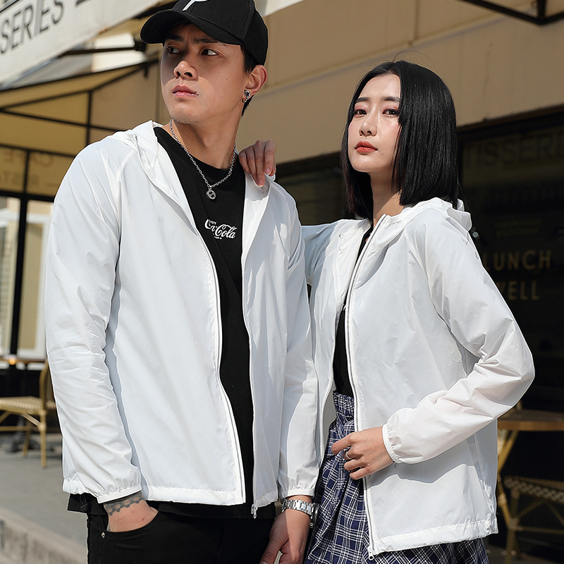 Unisex āra saules aizsardzības vieglā kapuces jaka — ātri žūst, elpojoša, ūdensnecaurlaidīga, UPF30, vēja izturīga; neilona audums; modelis 2082, Sha Xiaoning