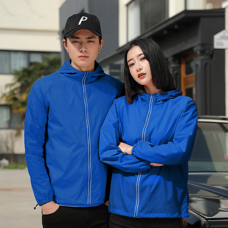 Unisex āra saules aizsardzības vieglā kapuces jaka — ātri žūst, elpojoša, ūdensnecaurlaidīga, UPF30, vēja izturīga; neilona audums; modelis 2082, Sha Xiaoning