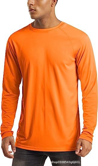 Unisex garās piedurknes sporta krekls ar UPF 50+ UV aizsardzību, elpojošs, mitrumu vadīšana, poliesters, piemērots pārgājieniem un skrējieniem