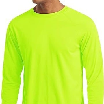 Unisex garās piedurknes sporta krekls ar UPF 50+ UV aizsardzību, elpojošs, mitrumu vadīšana, poliesters, piemērots pārgājieniem un skrējieniem