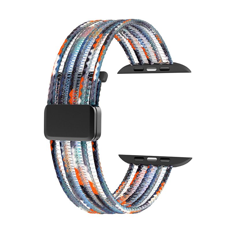 Najlonska magnetska traka za Apple Watch S9, kompatibilna sa S8/S7/S6, prozračna najlonska pletena traka, sučelje 20/22 mm