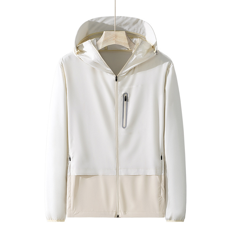 Unisex vasaras vieglā vēja jaka (elpojoša, UV50+ aizsardzība, ātri žūst, ar kapuci)