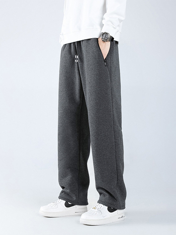 Muške casual sports hlače s labavim krojem, srednji pojas, vezanje na šnuru, jacquard tkanina, mikroelastičnost (labav kroj • srednji pojas • vezanje šnuru • jacquard • mikroelastičnost)