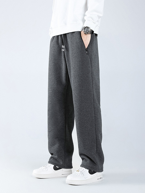 Muške casual sports hlače s labavim krojem, srednji pojas, vezanje na šnuru, jacquard tkanina, mikroelastičnost (labav kroj • srednji pojas • vezanje šnuru • jacquard • mikroelastičnost)