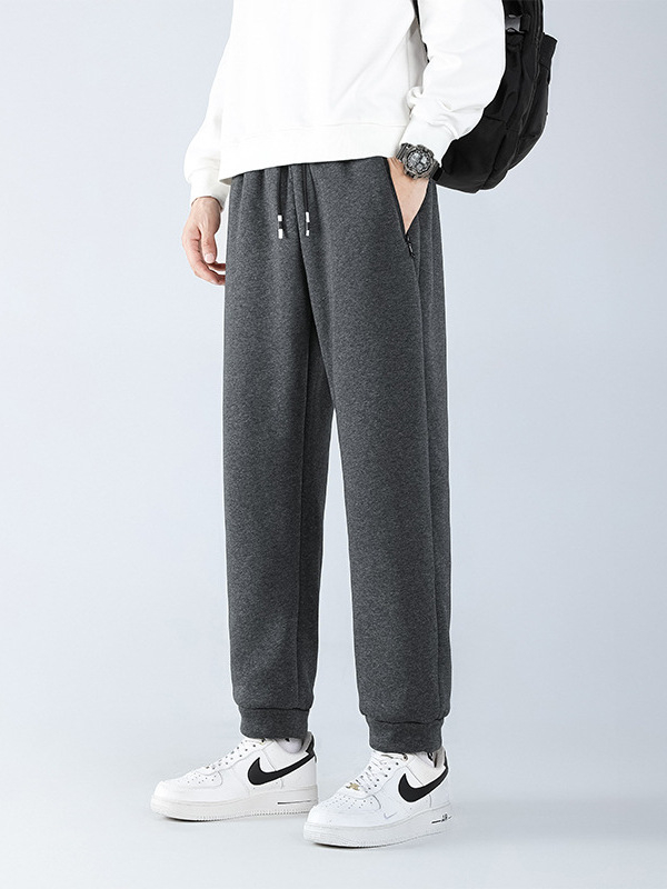 Muške casual sports hlače s labavim krojem, srednji pojas, vezanje na šnuru, jacquard tkanina, mikroelastičnost (labav kroj • srednji pojas • vezanje šnuru • jacquard • mikroelastičnost)