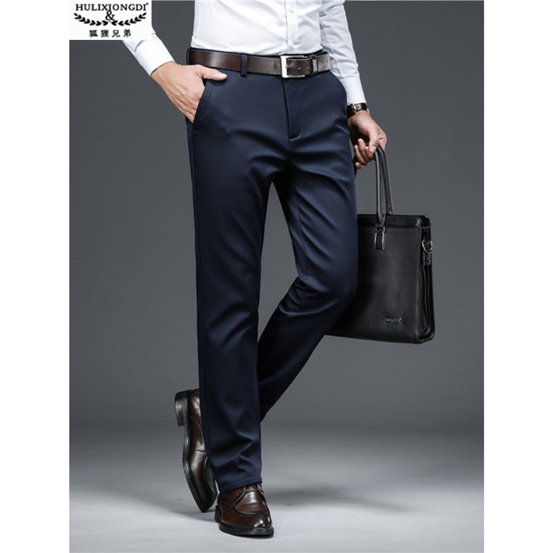 Fox Brothers meeste sirge lõikega püksid, keskjoon, mikroelastsus, Korea stiil