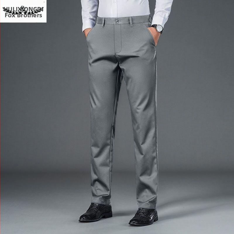 Fox Brothers meeste sirge lõikega püksid, keskjoon, mikroelastsus, Korea stiil